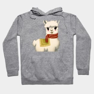 Cute Llama Drawing Hoodie